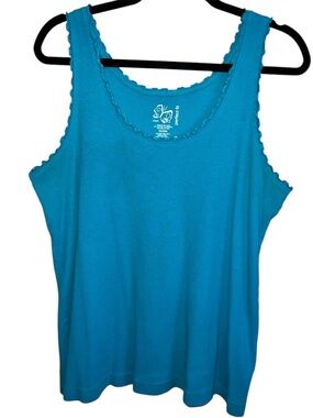 𝐅𝐀𝐒𝐇𝐈𝐎𝐍 𝐁𝐔𝐆 | BLUE STRETCHY TANK TOP